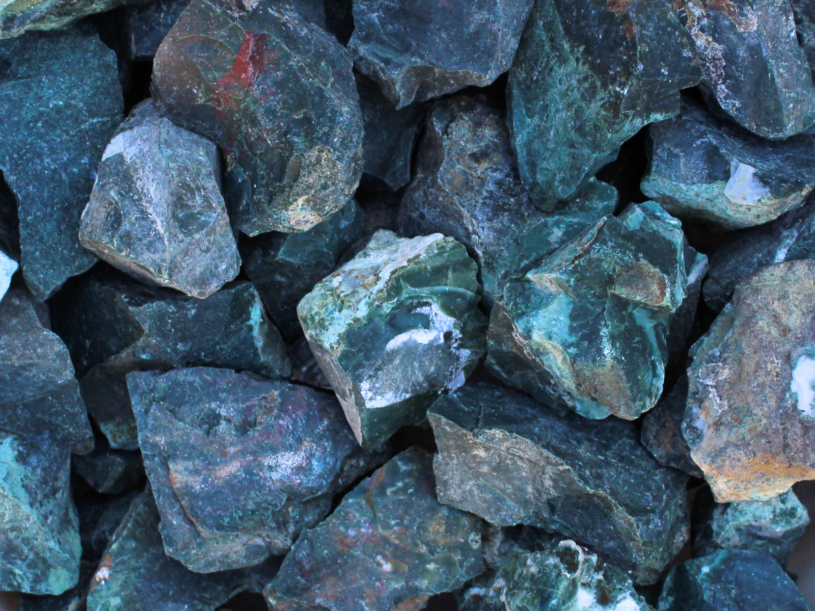 Green Bloodstone - Rough Rocks for Tumbling - Bulk Wholesale 1LB options