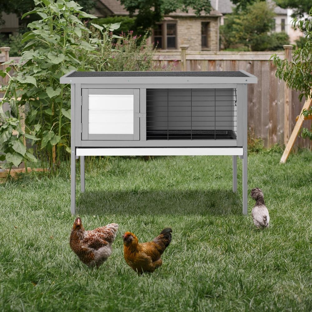 Garden 36in Elevated Rabbit Hutch Cage for Small Animal Poultry House Outdoor