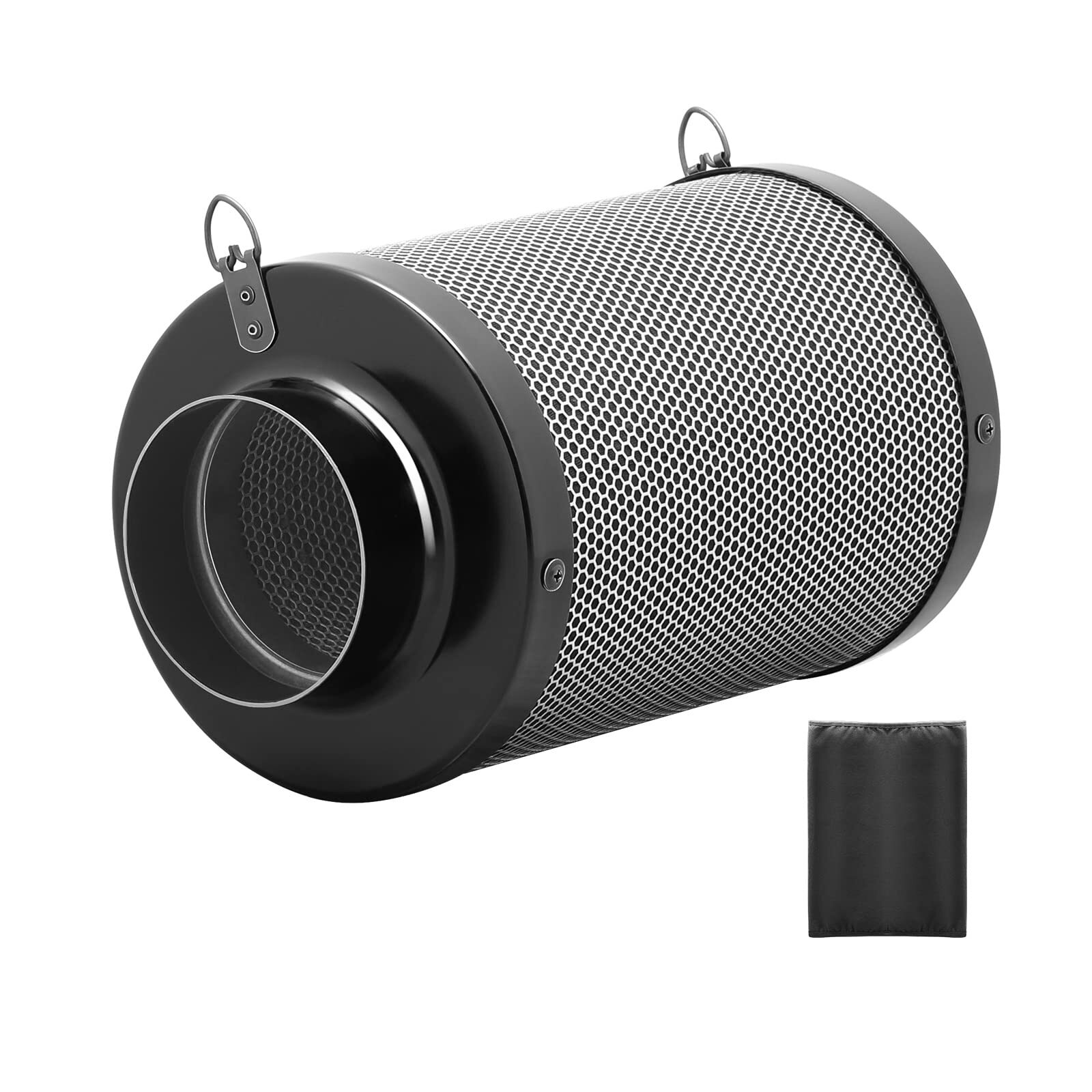 4/6 Inch Air Carbon Filter for Inline Duct Fan Intake and Exhaust Fans Black