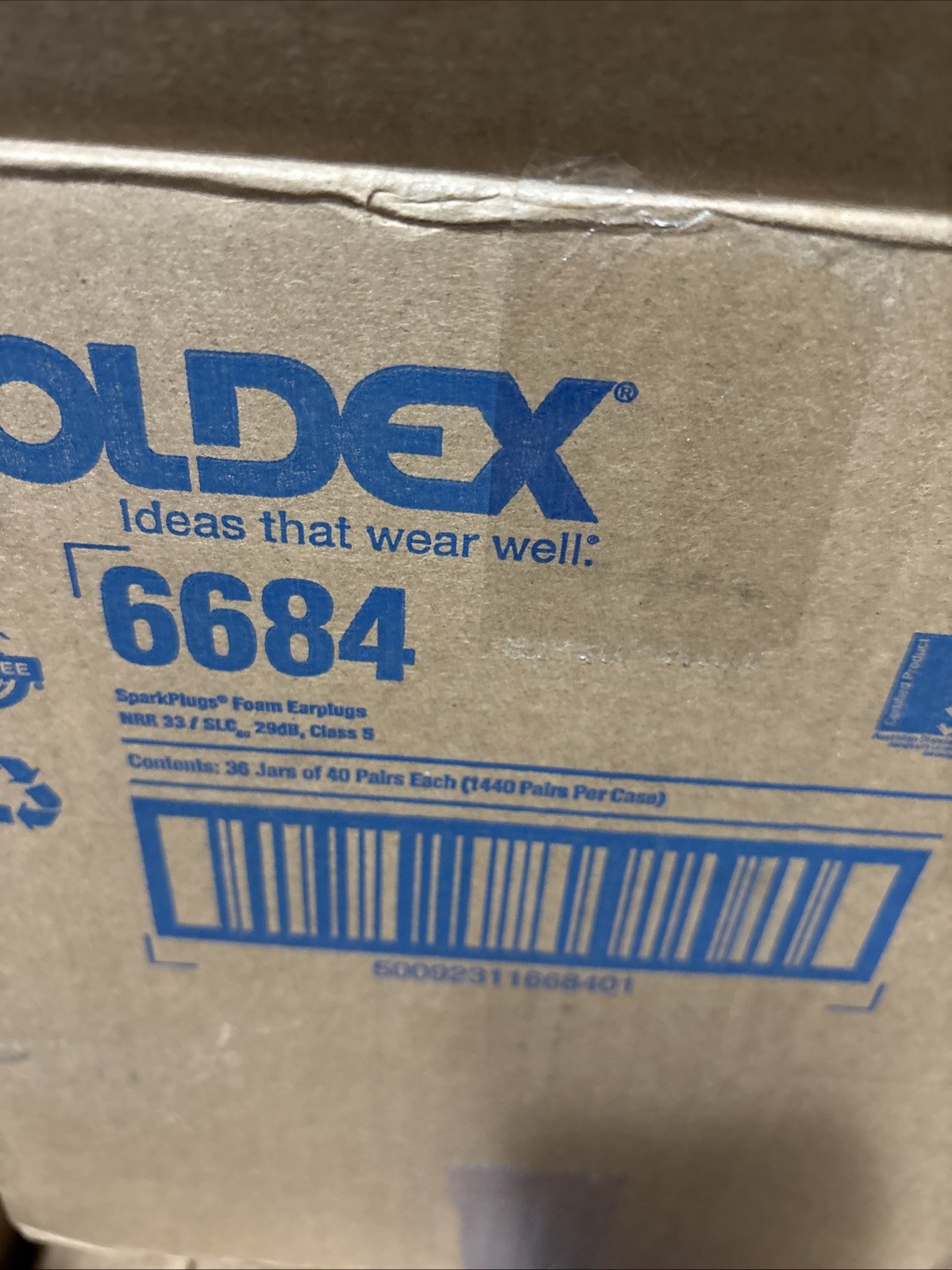 Lot Of (6) Moldex Sparkplugs Earplug Canister 6684 - 40 Pair Free Shipping