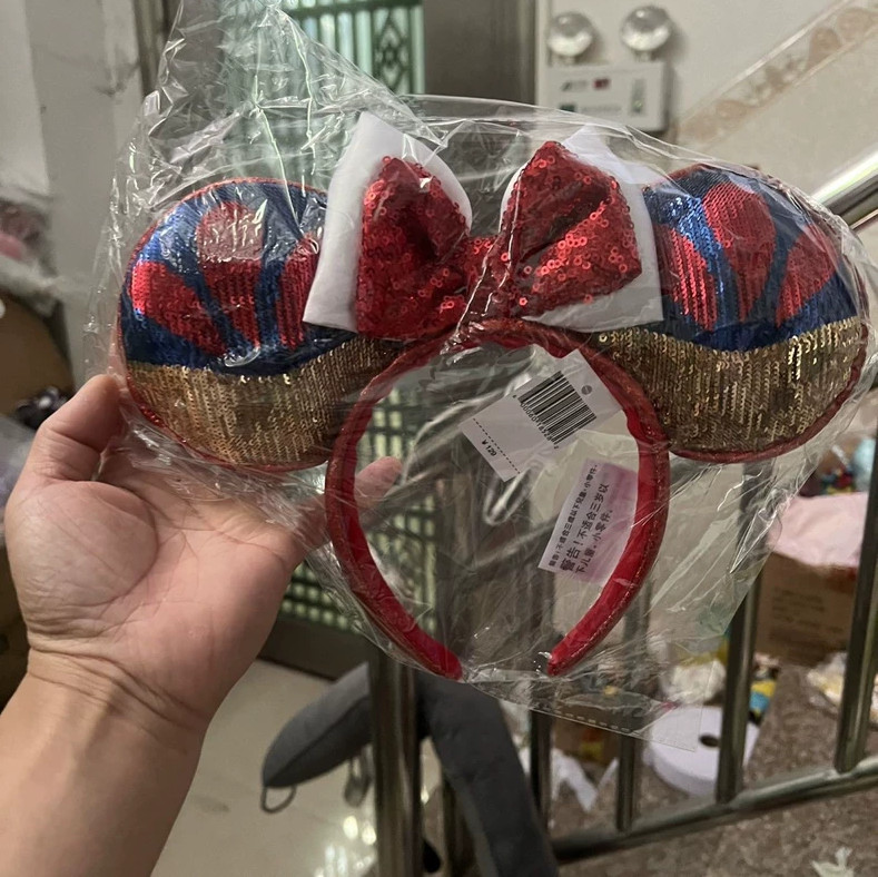 Disney- Parks Snow White Sequined Minnie Mouse Ears Headband Disneyland