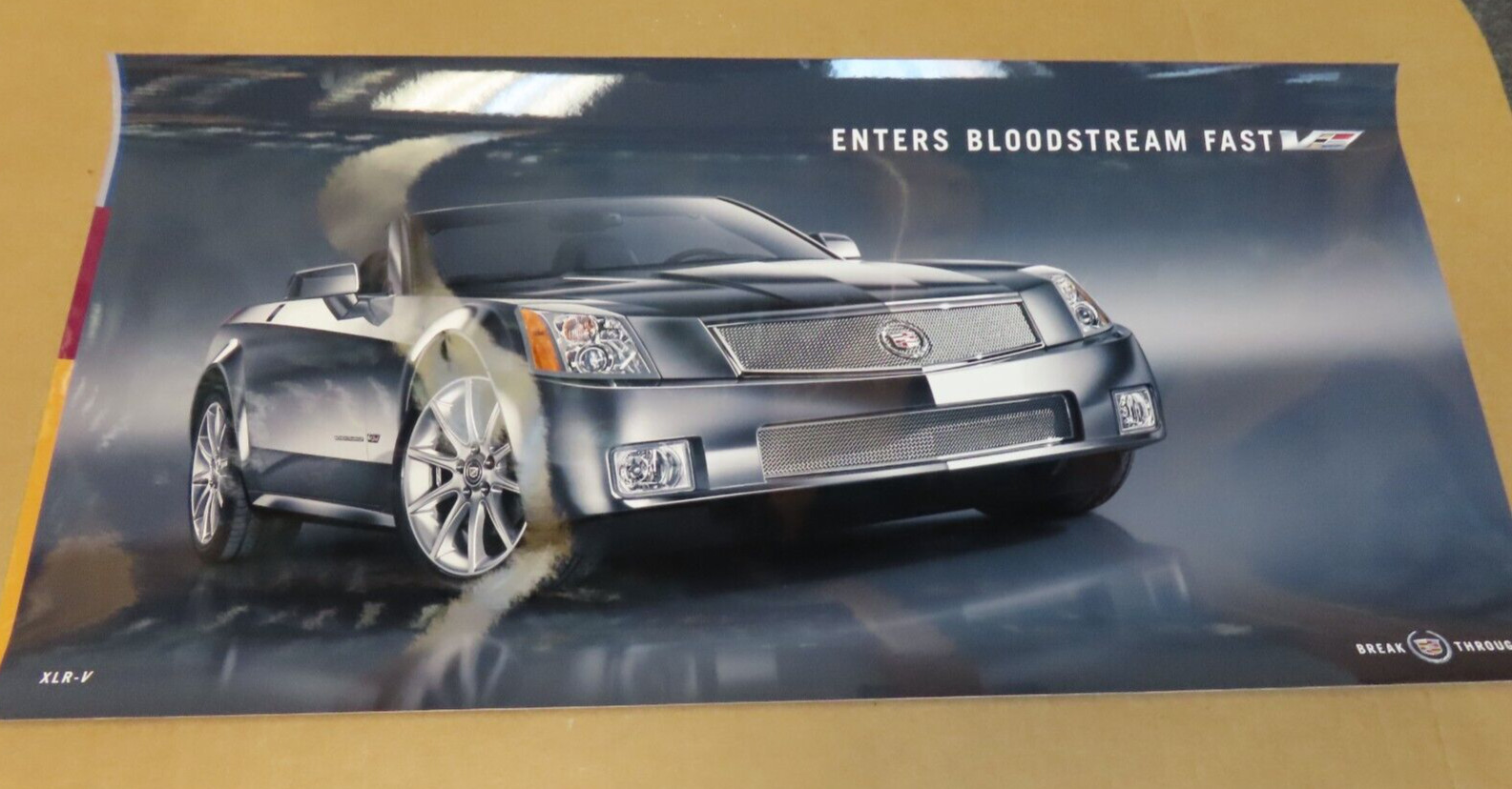 Factory GM original dealership Cadillac XLR-V, V series factory poster showroom