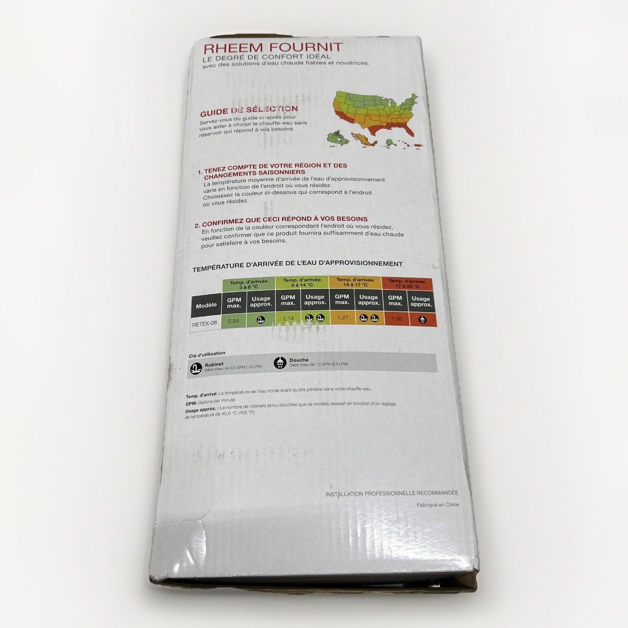 Rheem RETEX-08 8kW 240V Point Of Use Electric Tankless Water Heater