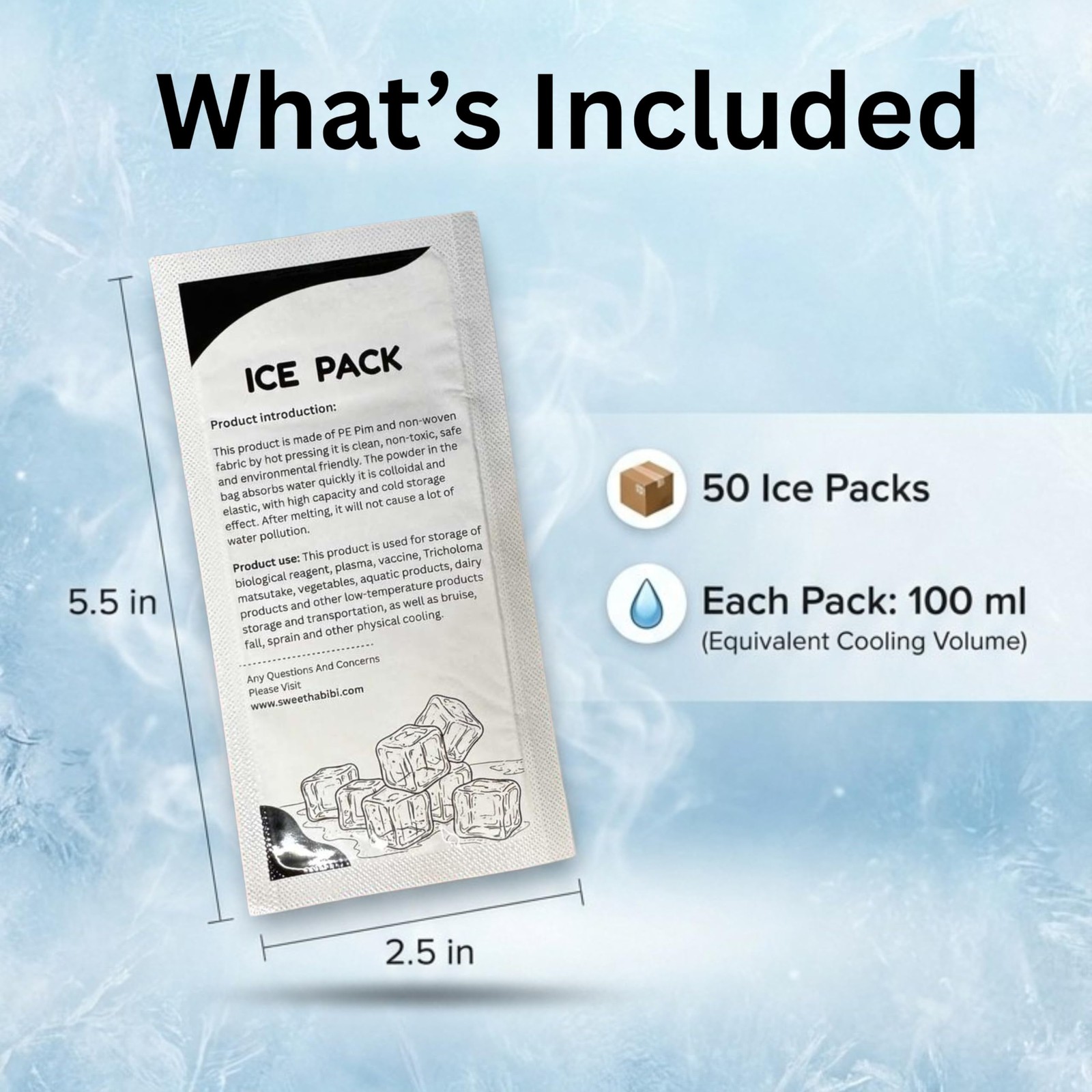 24+ Hour Dry Ice Packs for Shipping 50 Pack – Hielo Seco – Long Lasting Ice P...