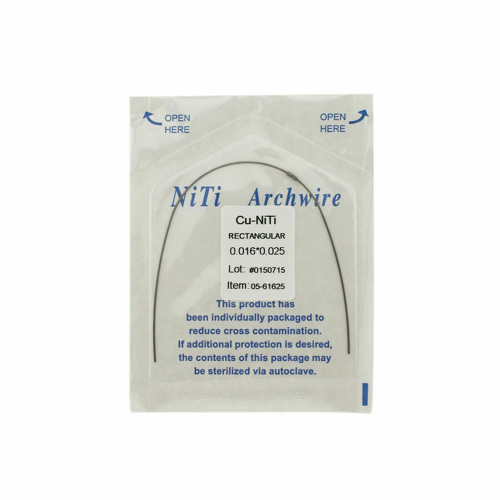 Dental Orthodontic Cu NiTi Copper Nickel Titanium Arch Wire Rectangular Round