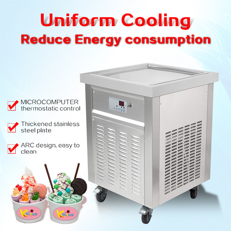 Kolice ETL 21''x21" Single Pan Rolled Ice Cream Machine Fry Ice Cream Machine