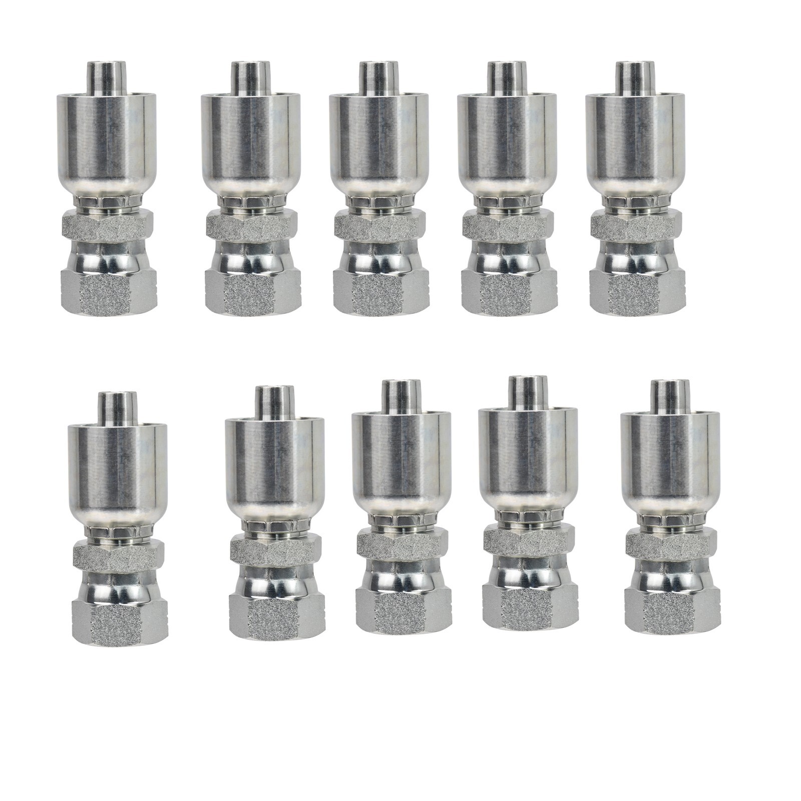 10 PK FJX-08-10 | 1/2" Hydraulic Hose x 5/8" JIC Female Swivel Fitting- HY