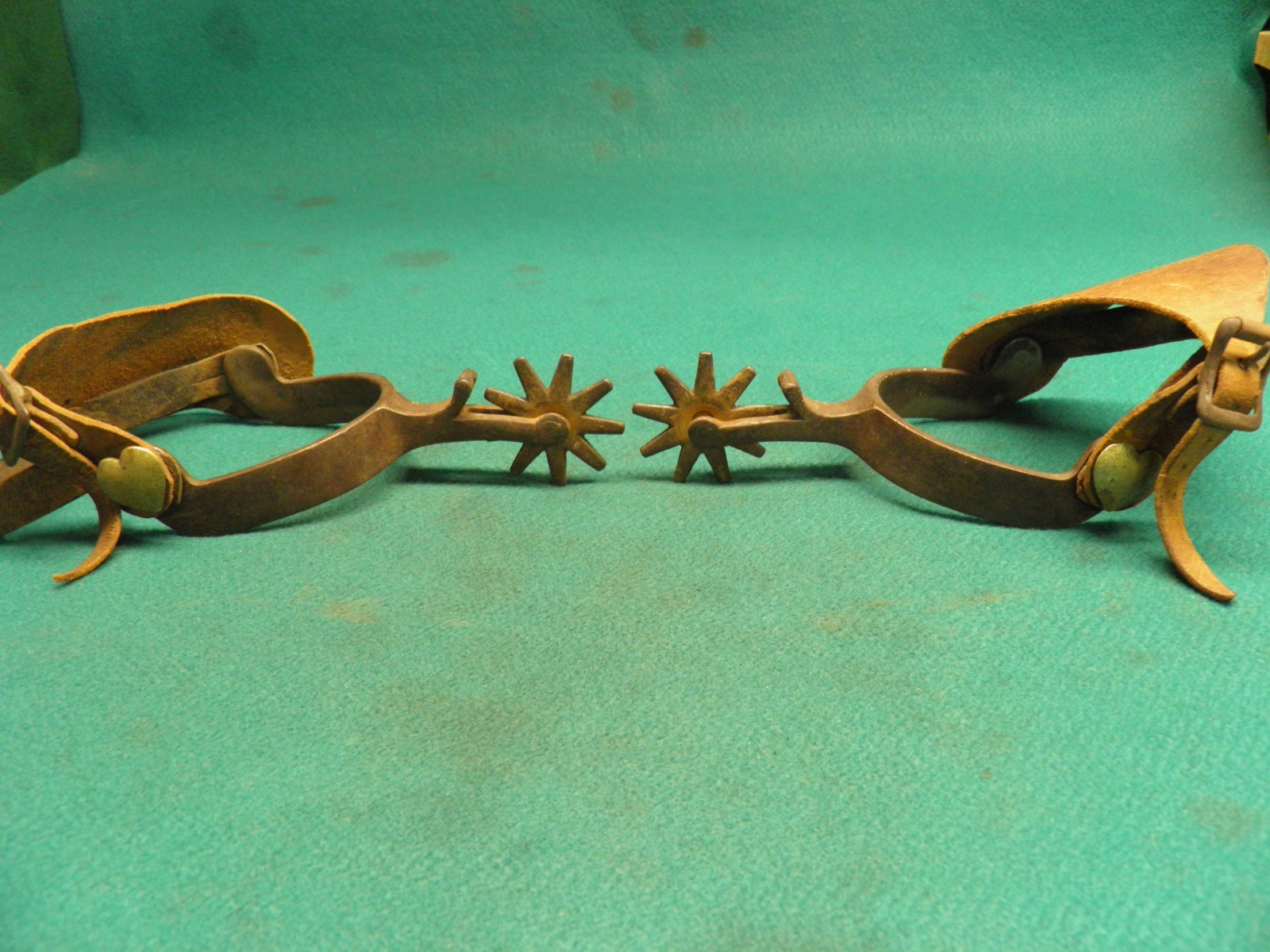 NICE OLD VINTAGE PAIR OF CROCKETT WESTERN COWBOY SPURS