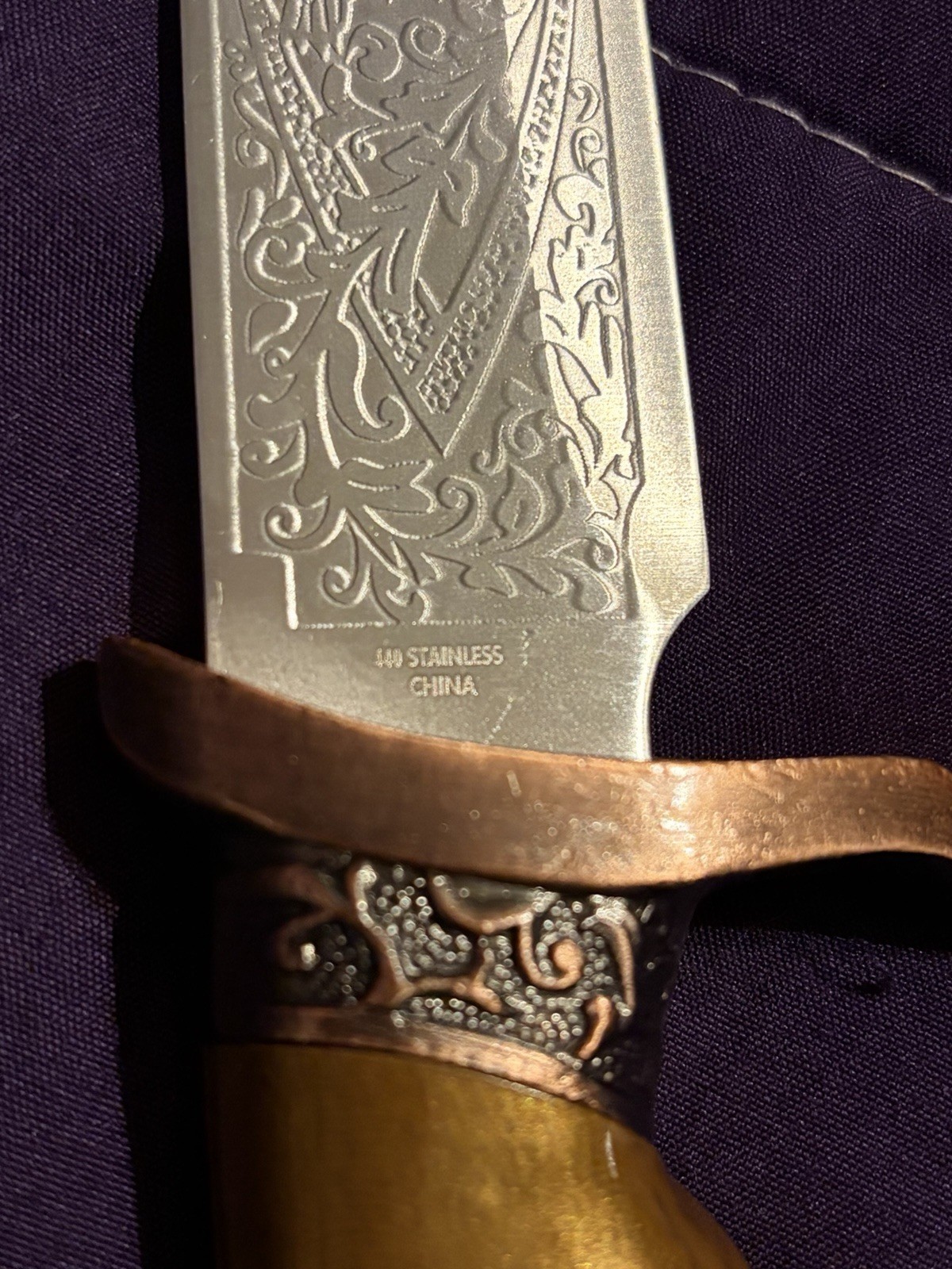 GOLD EAGLE HEAD Fixed Blade 13" MEDIEVAL DAGGER & Sheath Renaissance Vintage