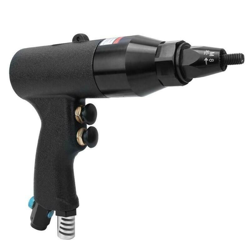 Pneumatic Rivet Nut Gun Rivnut Setting Gun Riveter Air Riveting Tool M6-M8 1/4''