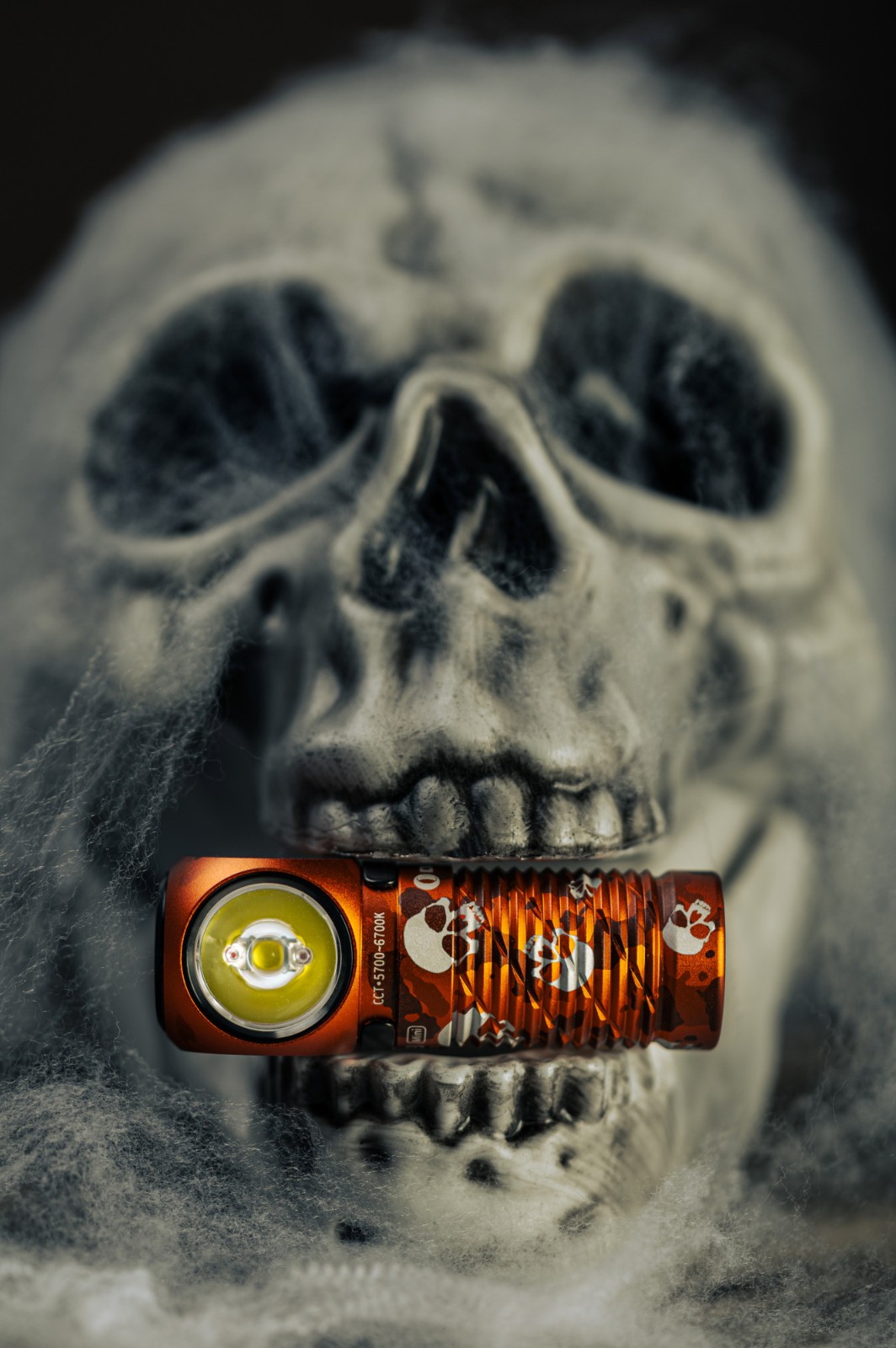 Olight Perun 3 Mini Ghost Blaze CW Headlamp/Flashlight, Red/White Light, 1250 L