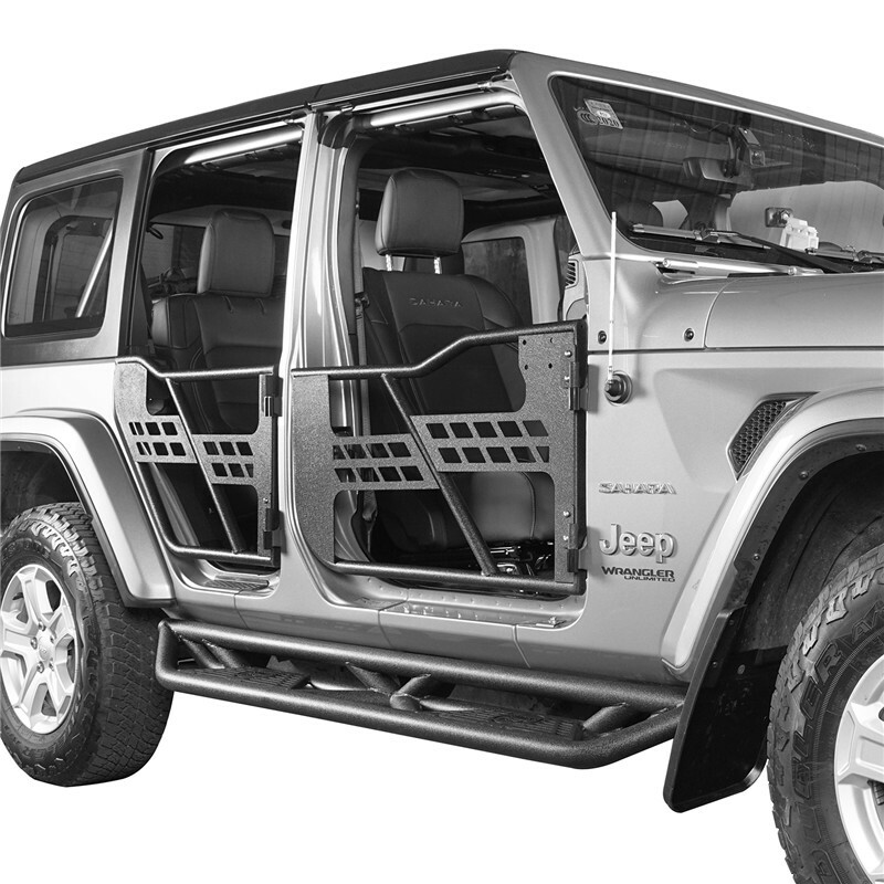 4Pcs Tubular Door Guards Tube Frames Fit Jeep Wrangler JL JT 2018-2025 4-Door