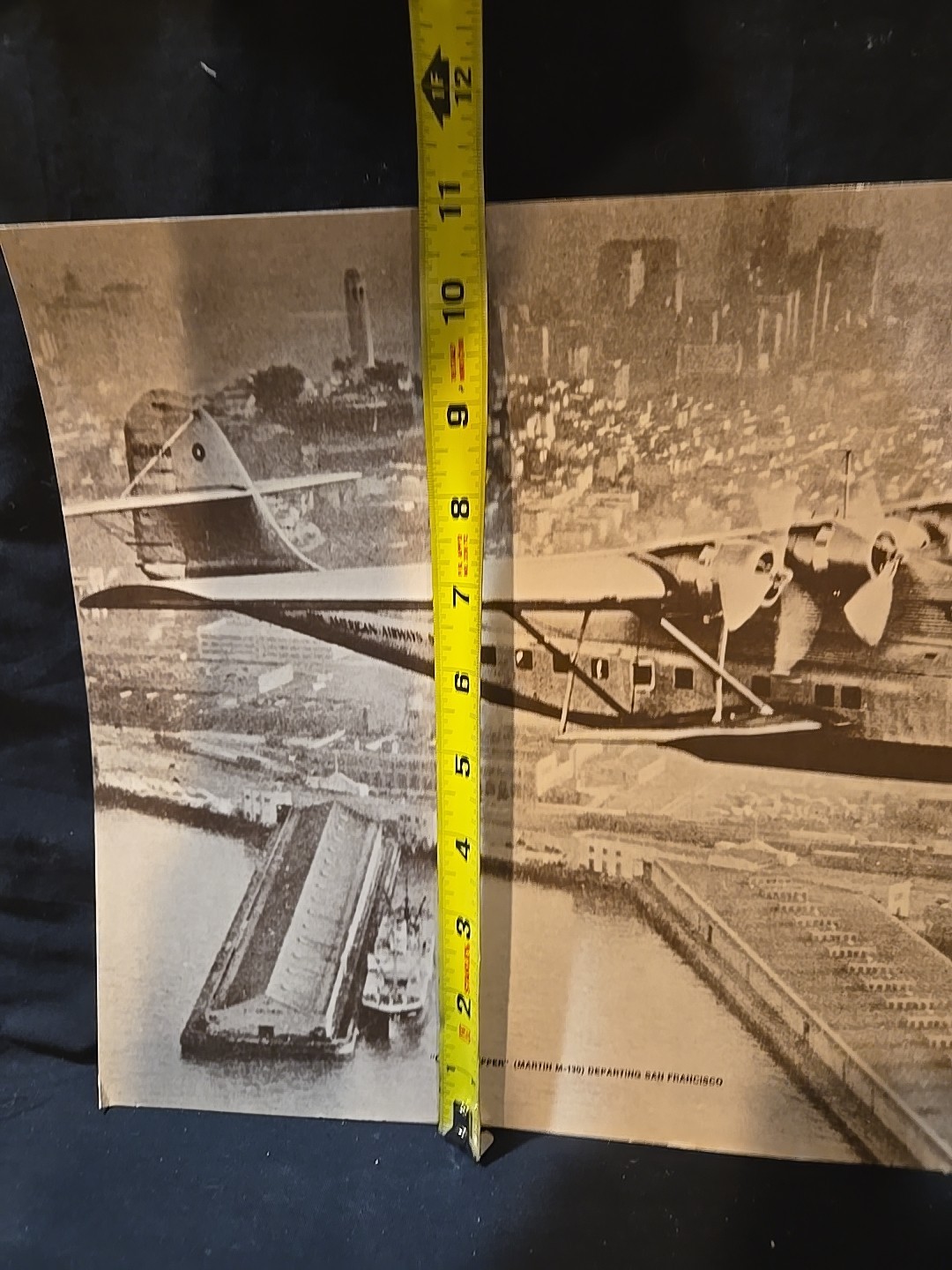 CHINA CLIPPER MARTIN M-130 DEPARTING SAN FRANCISCO VINTAGE PRINT 11 x 14"