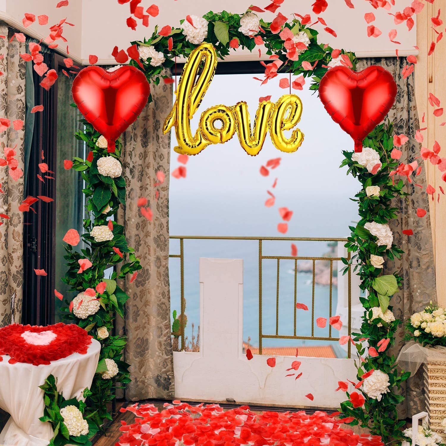 5000PCS Red Artificial Fake Rose Petals Wedding Event Romantic Night Party Decor