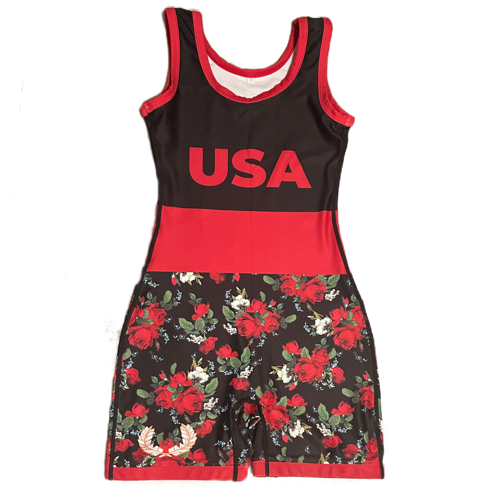 Athena Wrestling - Red Rose Womens/Girls Singlet