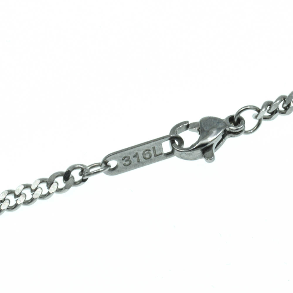 Large 1 3/4" Blue Miraculous Medal Mary Pendant Necklace Italy w 24" Curb Chain