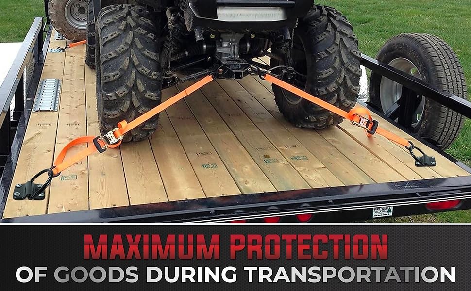 6PCS Cargo Tie Down Anchors – 3500 LB Heavy Duty D Rings for Trailers, Truck Bed