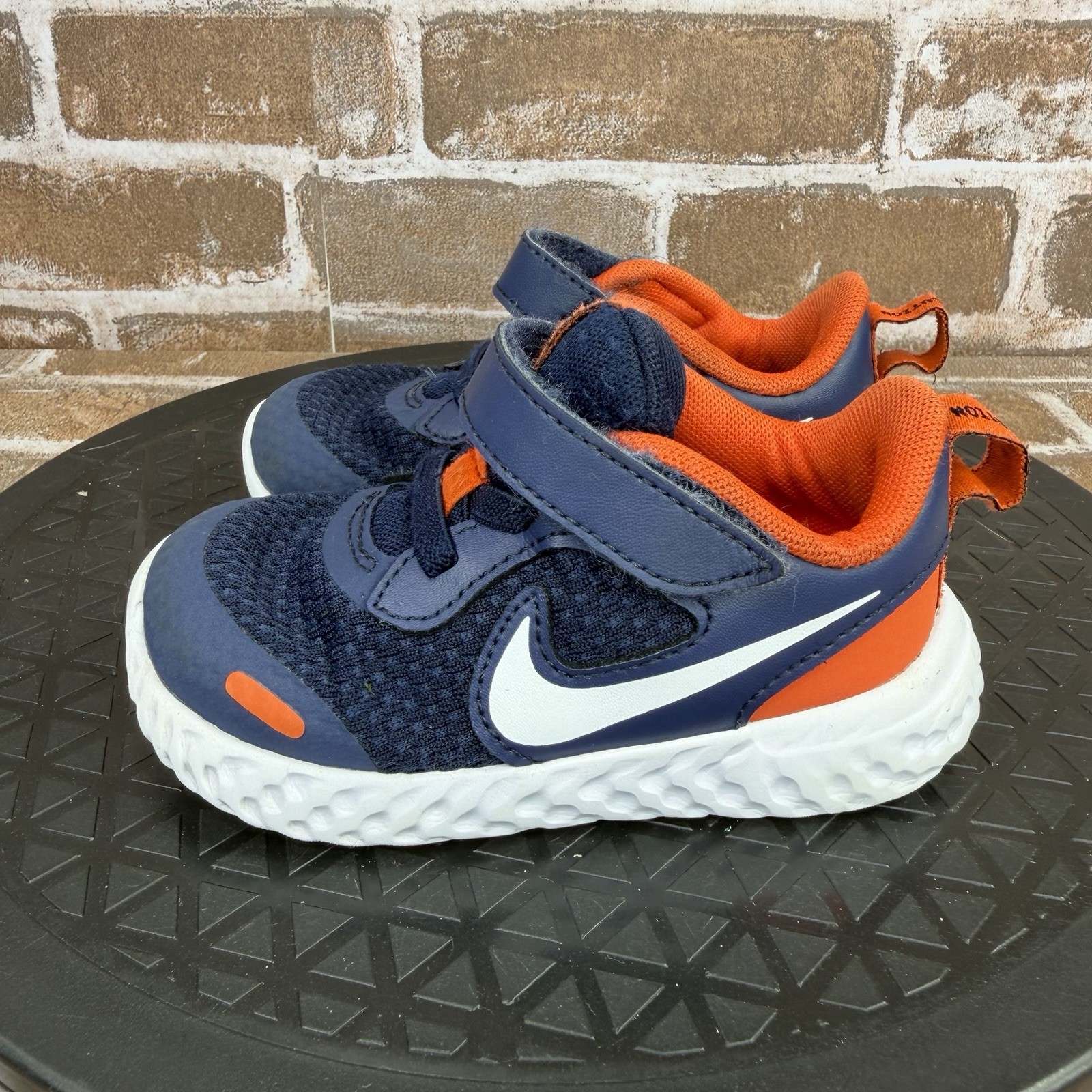 Nike Revolution 5 Running Shoes Blue Orange BQ5673-410 Boys Toddler Size 6C