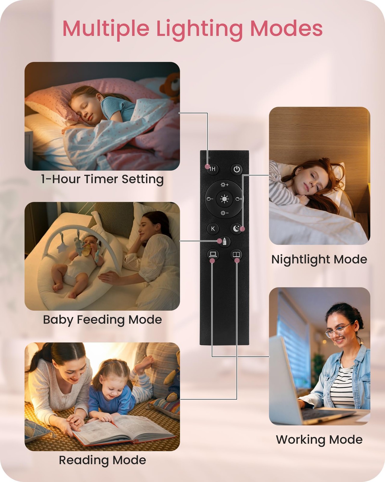 GOEBLESON Pink Floor Lamp for Living Room, 68" 68 inches, Gold +