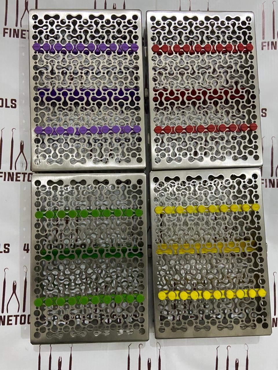 Lot of 4 Hu Friedy sterilization cassettes