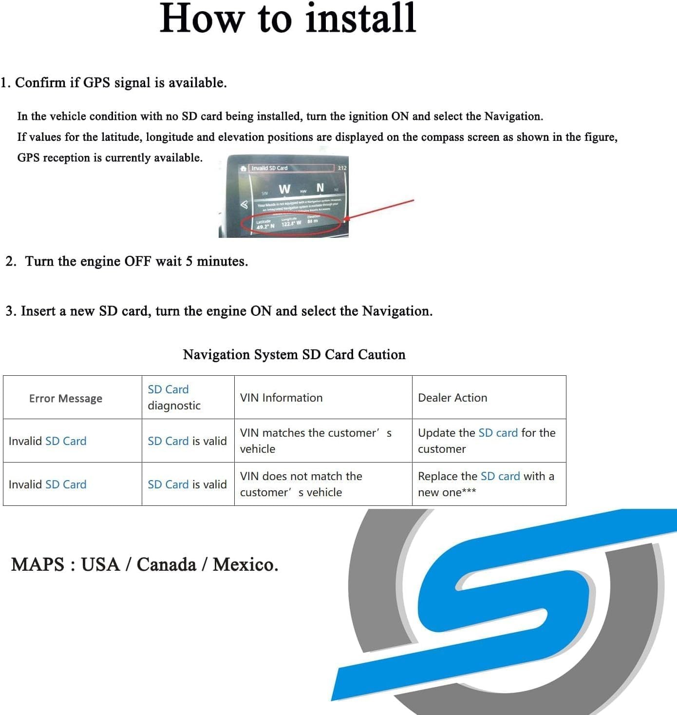 2025 Updated Navigation GPS SD Card Compatible with CX5 (2024-2025),CX90 (2024-2
