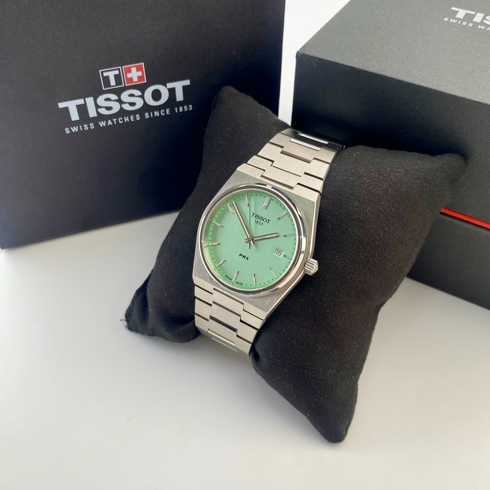 Tissot PRX 40mm Swiss Quartz Watch T137.410.11.091.01 Stainless Steel Green Dial