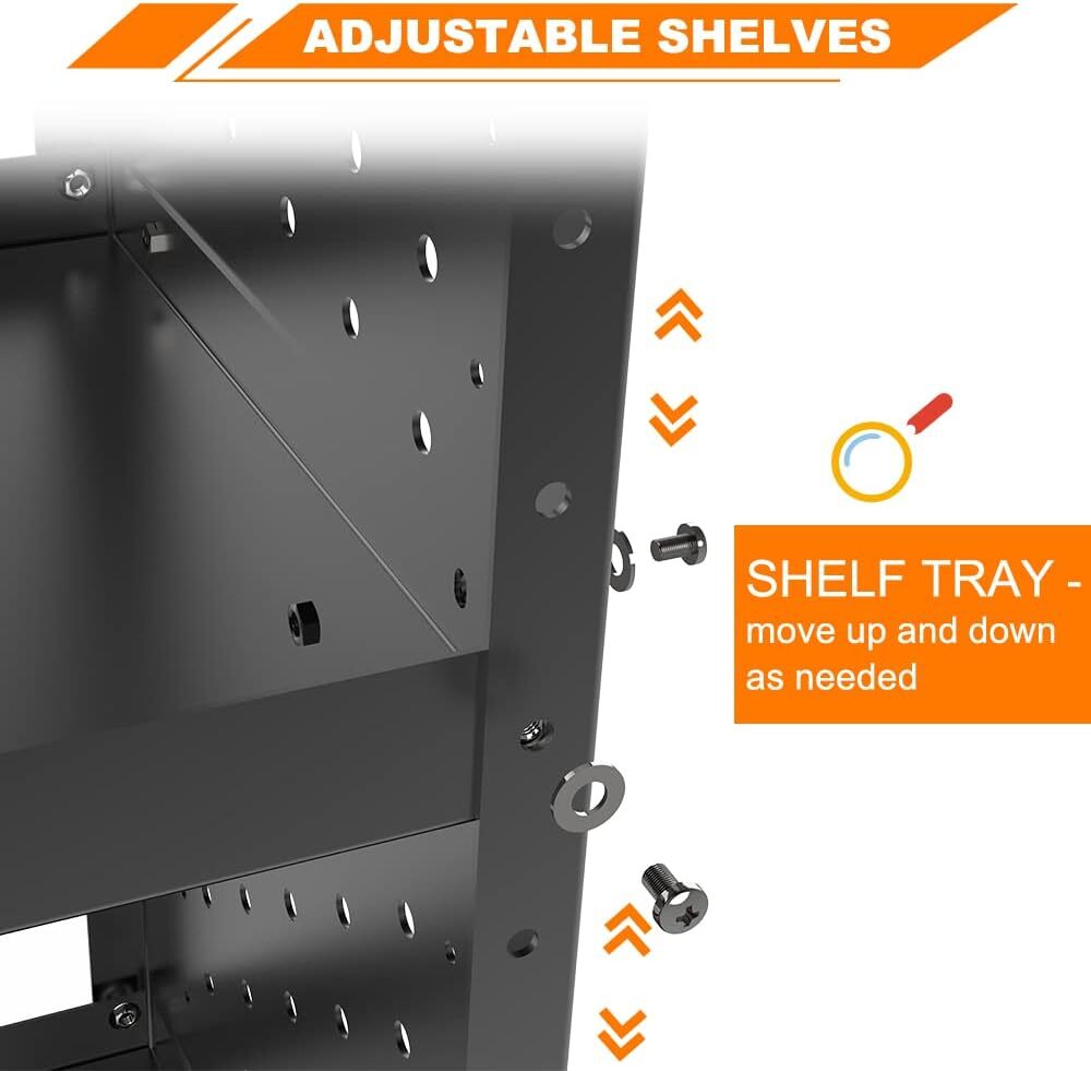 Mid/High Roof Steel Van Shelving 32''W x 60''H x 13''D Fit Ford Transit,GM, NV