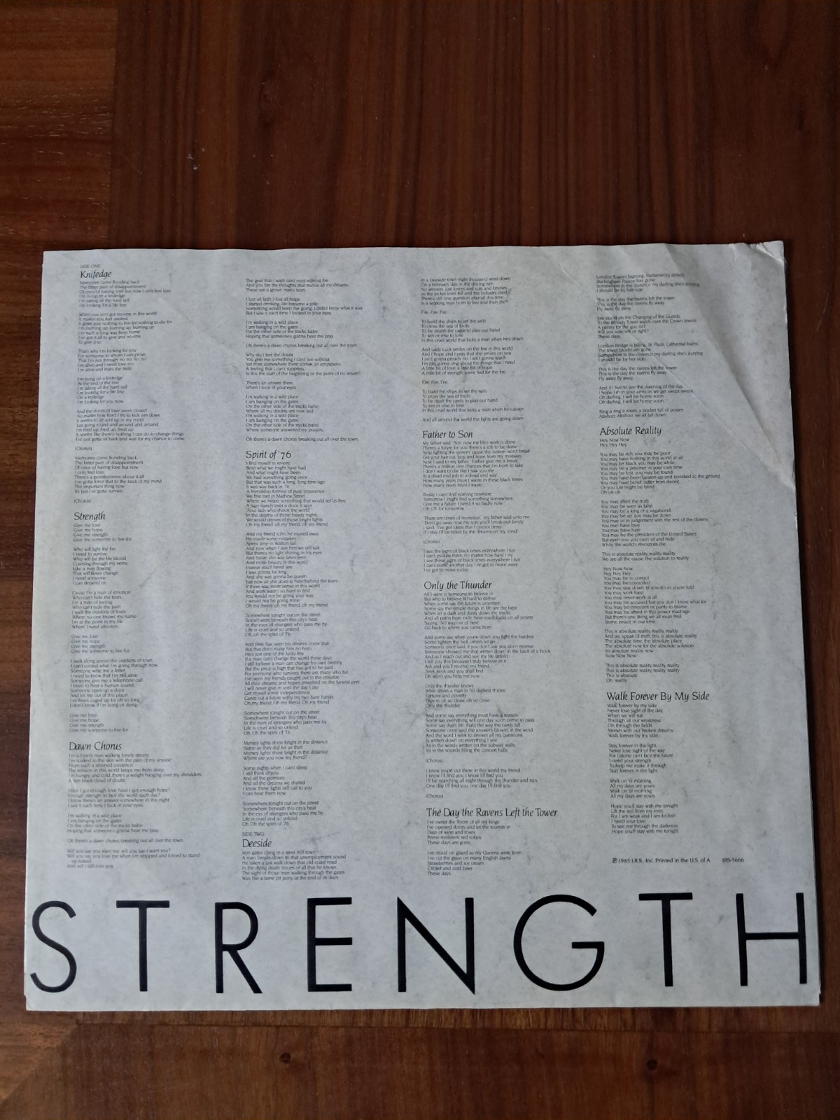 The Alarm Full Band Signed Autographed LP W/Pass and Ticket Boston Vinyl Album