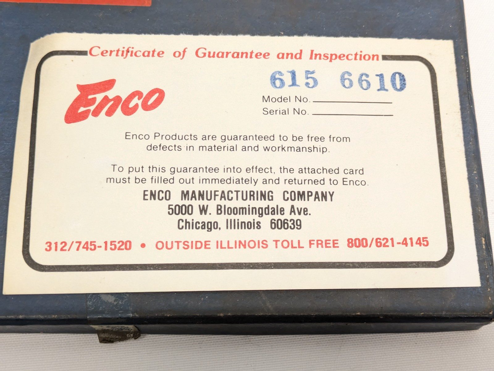 Machinist 615 6610 Enco 6 Piece Telescoping Gage Gauge Set A thru F 5/16" to 6"