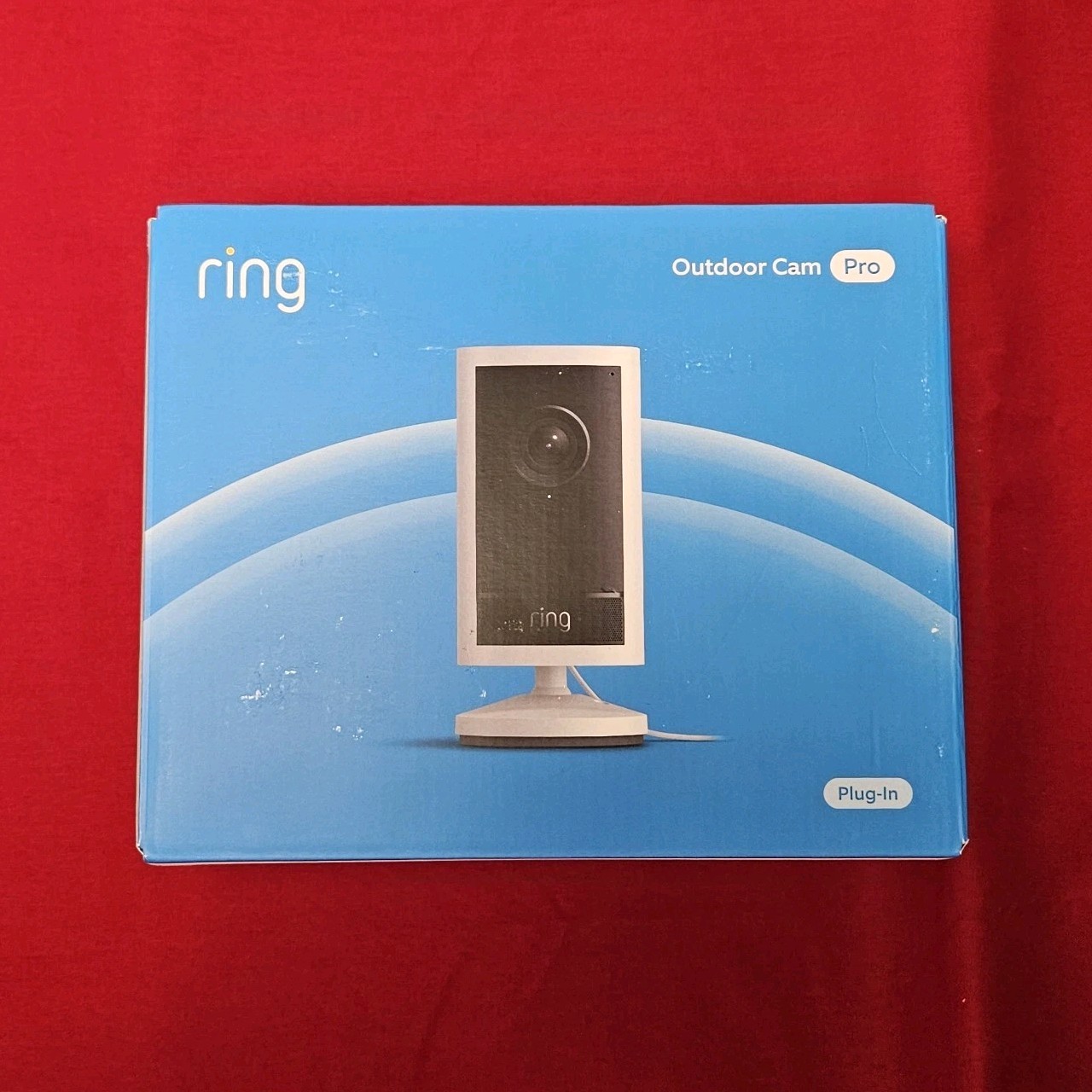 Ring Outdoor Cam Pro Retinal 4K Plug-in Camera 10x Zoom, White ,New+Sealed