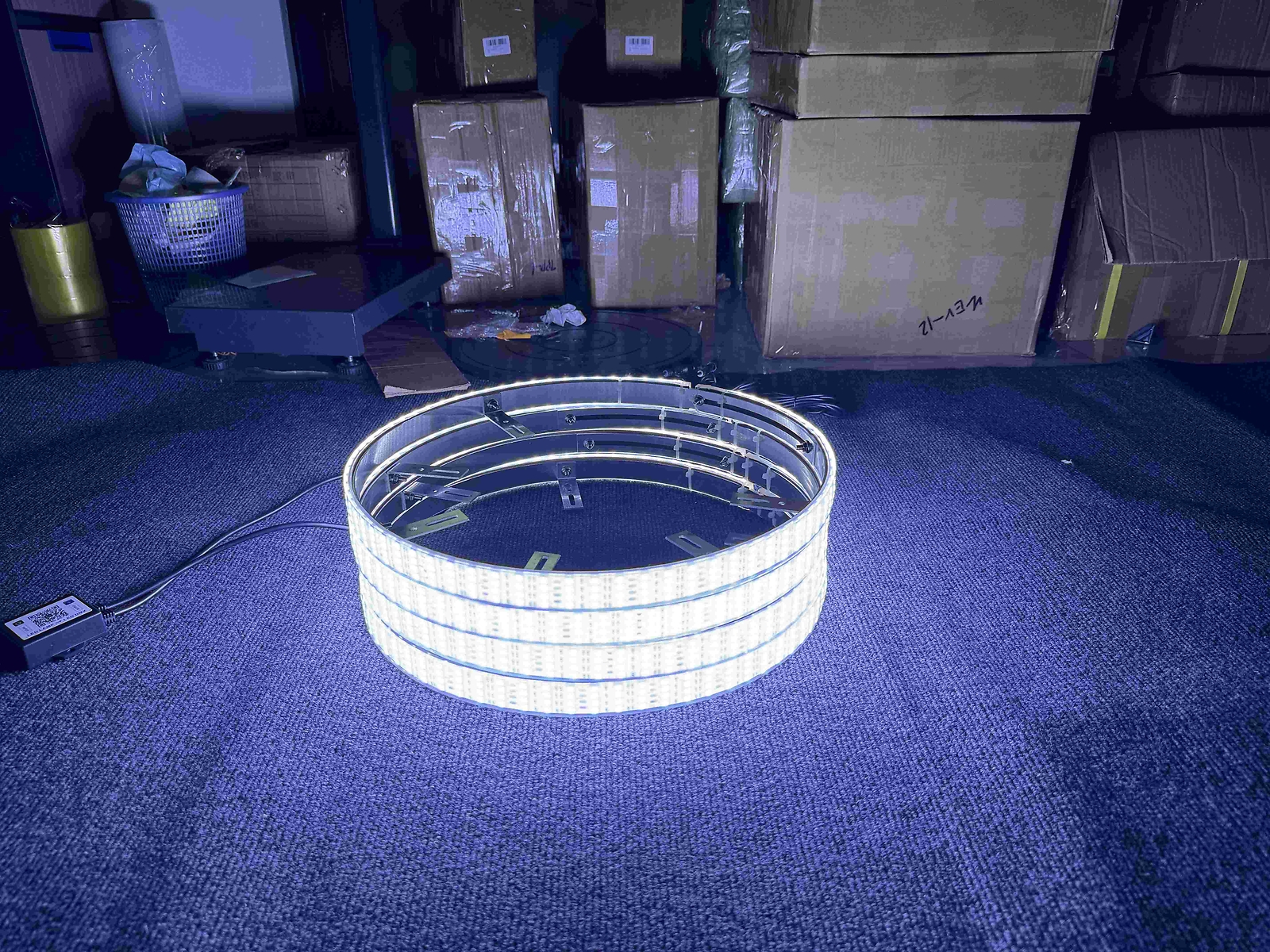 4x 17.5'' High Intensity PURE WHITE QUAD Row LED Trucks Car Wheel Rim Lights Set