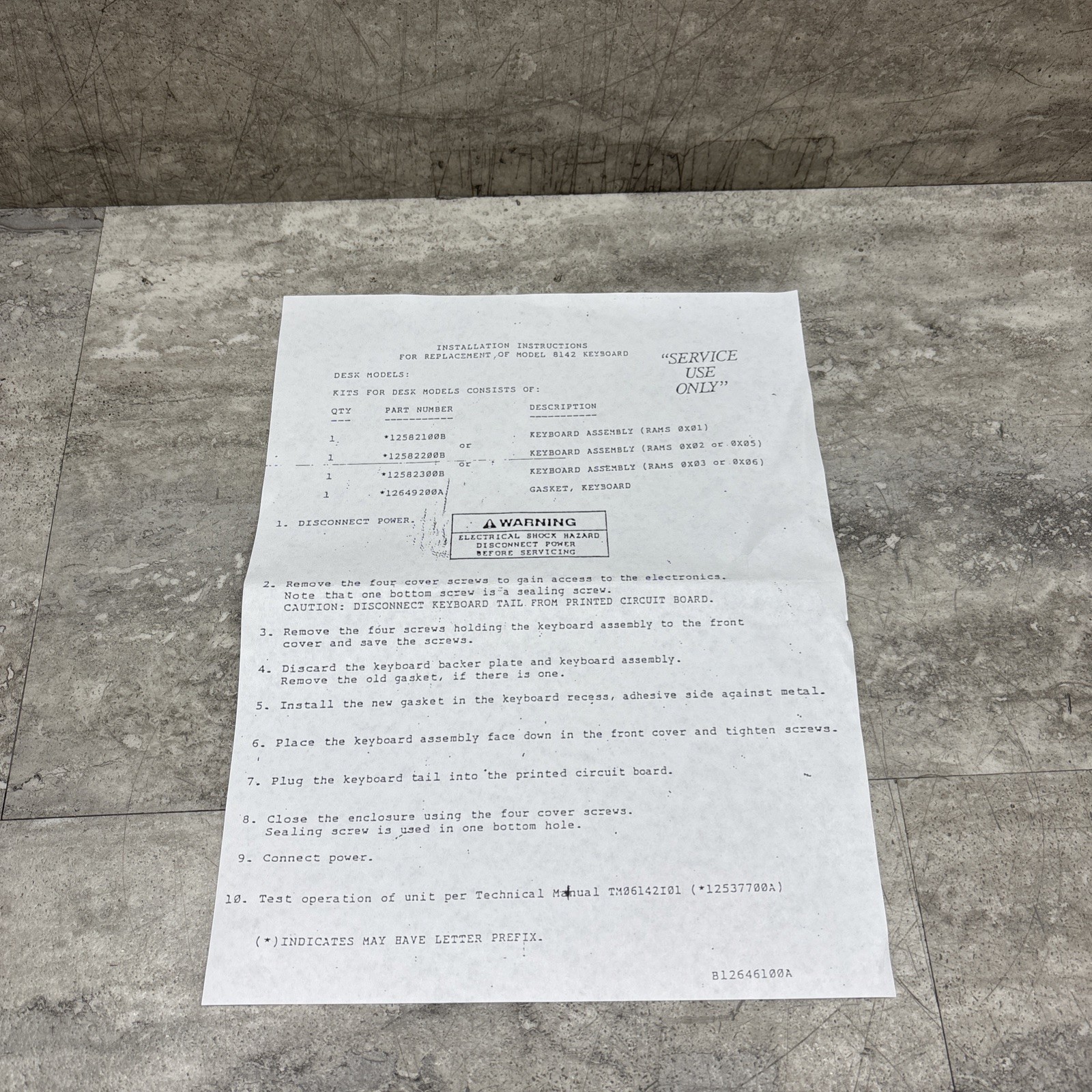 Mettler Toledo 12582100A Keyboard Assembly, New Old Stock