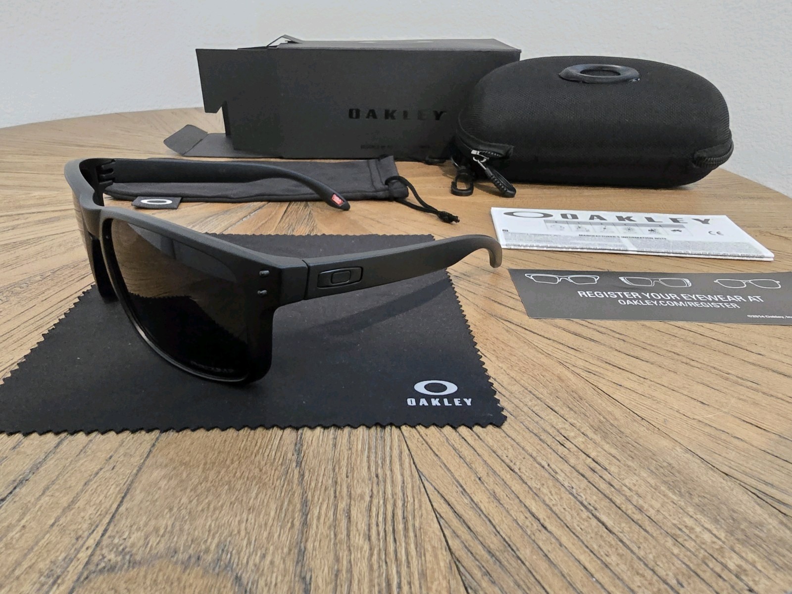 Oakley Holbrook XL Prizm P Polarized Sunglasses Black/Black Trim See Description