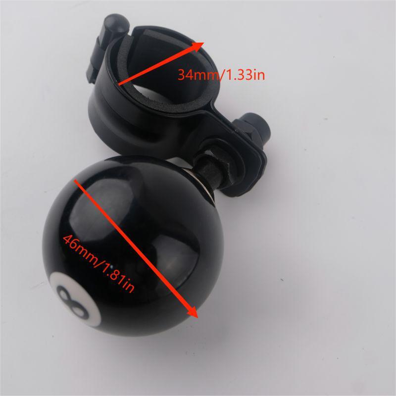 Universal Steering Wheel Spinner Knob Handle 8 Ball Suicide Car Truck SUV Black