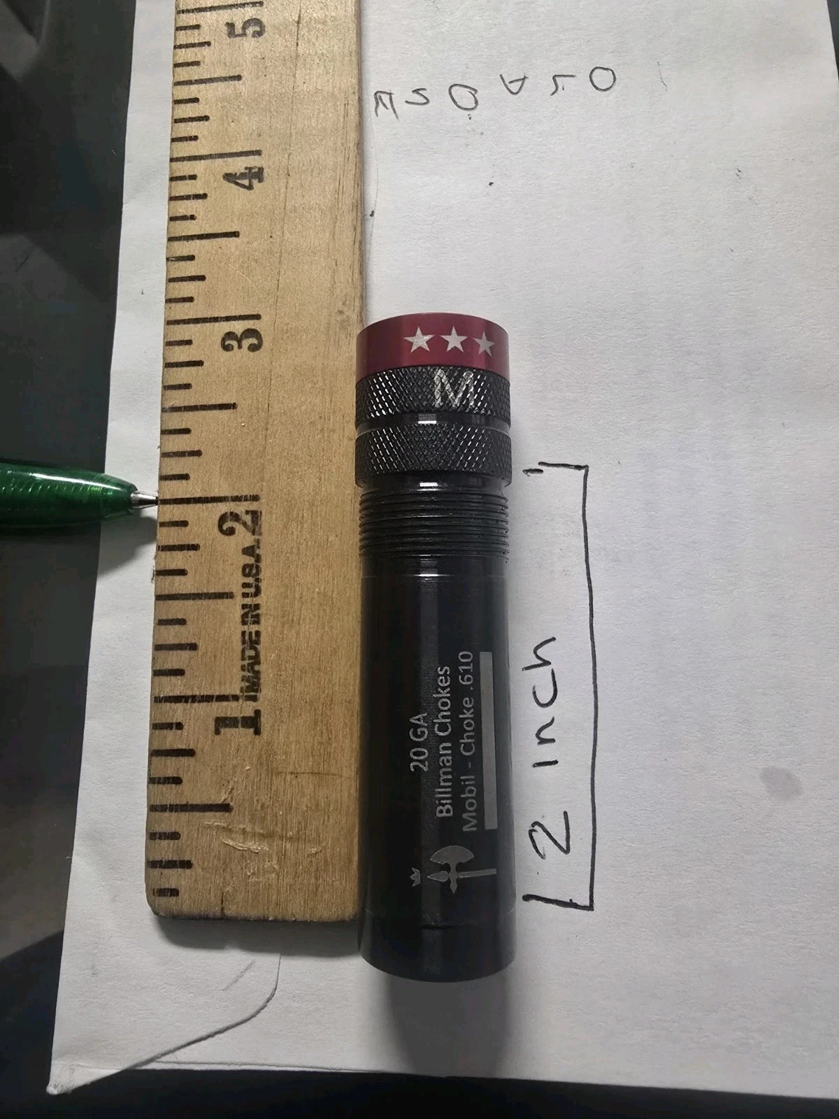 20 Ga MOBIL choke extended none ported black choke 5-set Billman™