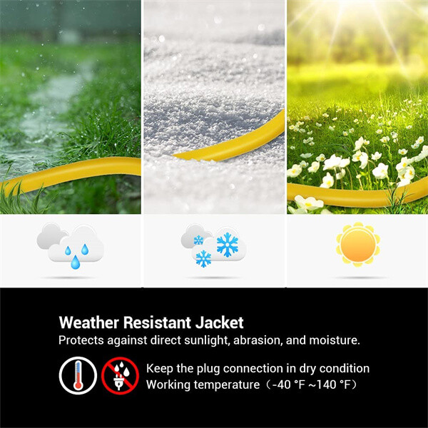 10/25/50/100 FT Heavy Duty Extension Power Cord Electrical Cable Indoor Outdoor