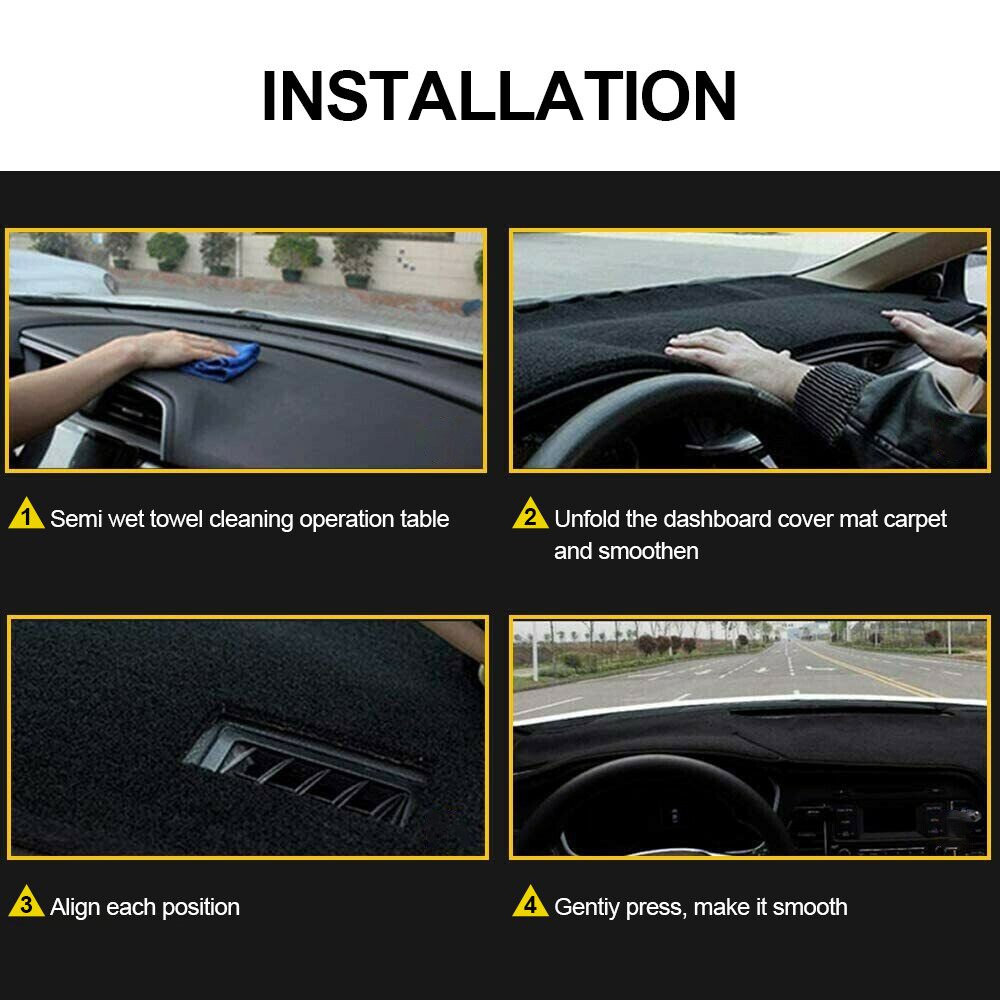 For 2007-2013 Chevy Silverado GMC Sierra Cab Dashboard Cover Dash Mat Pad Black