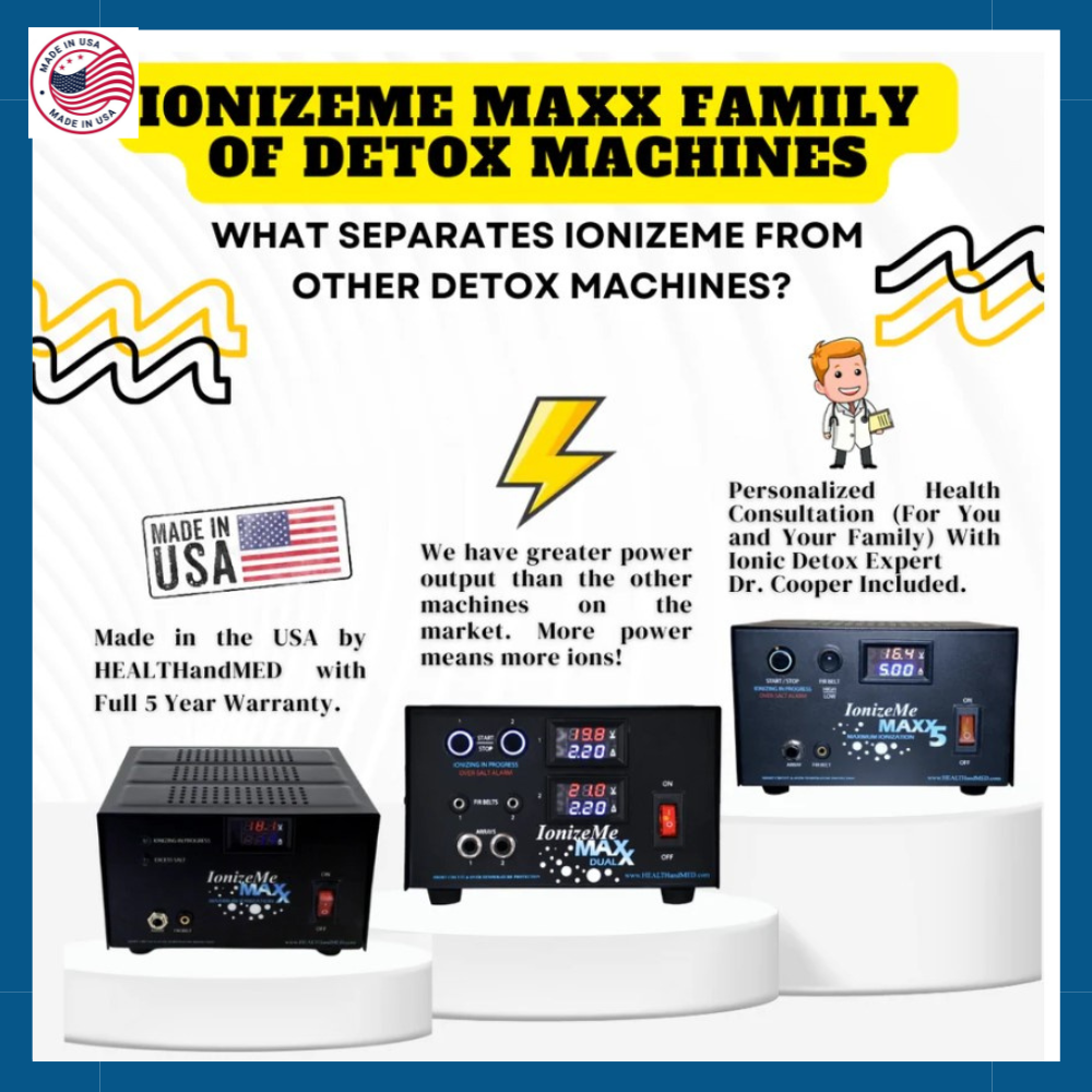 IonizeMe Maxx Heavy Duty Ionic Detox Foot Spa Machine Ion Cleanse Remove Toxins