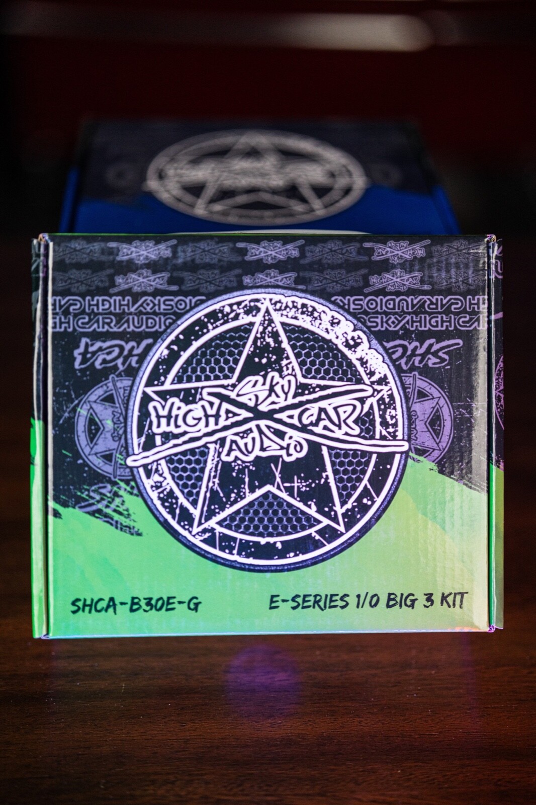 Sky High Car Audio E-Series 1/0 Big 3 Upgrade GREEN/BLACK Electrical Wiring Kit