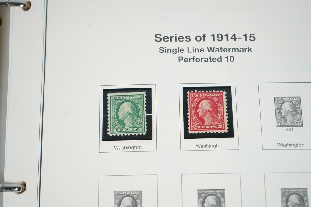 US 1890s-1980s COLLECTION OF 650+ STAMPS MINT & USED STORED IN MYSTIC ALBUM