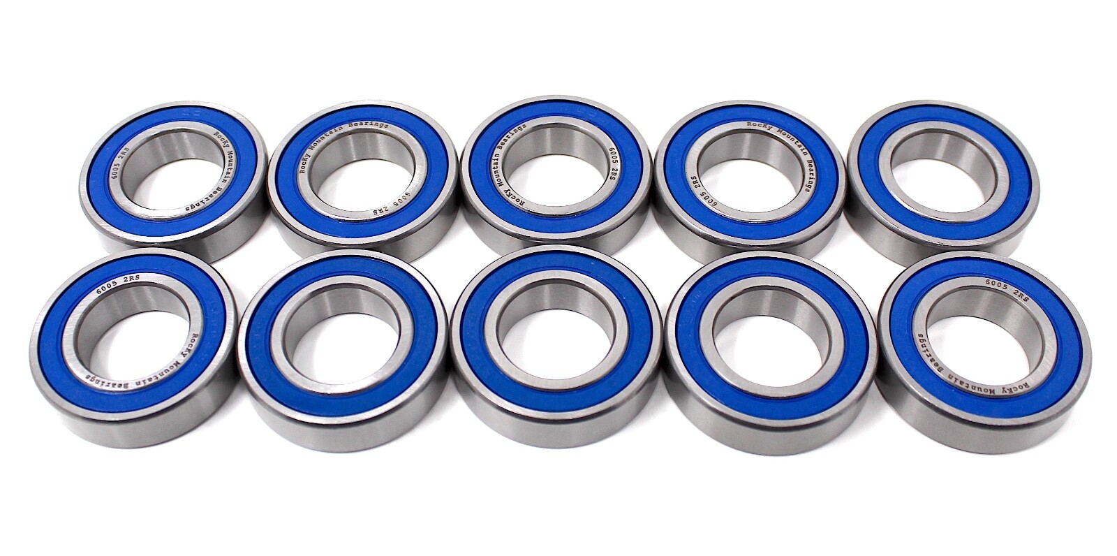 (10) 6005-2RS HD Rubber Seal Ball Bearing 25x47x12, 6005RS EMQ - 5 Year Warranty
