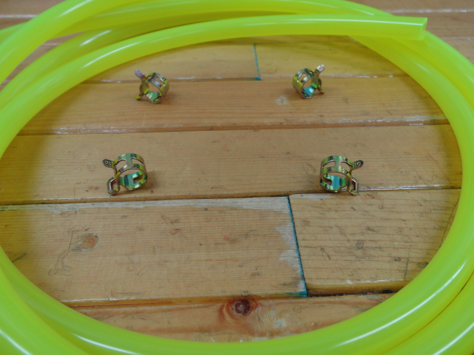 ELECTRIC YELLOW 1/4" FUEL LINE KIT FOR SNOWMOBILE DIRT BIKE ATV MOWER MOTORCYCLE