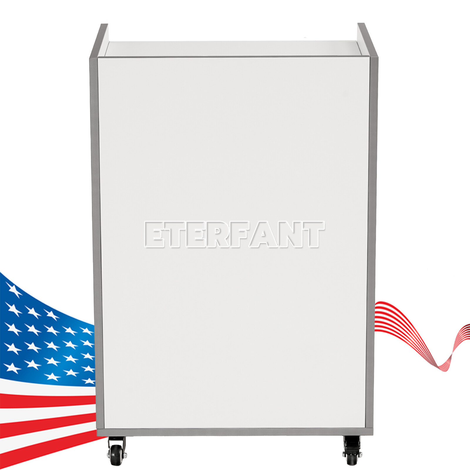 5 Drawers Dental Medical Trolley Cart Acrylic Mobile Wooden Cabinet Rolling Cart