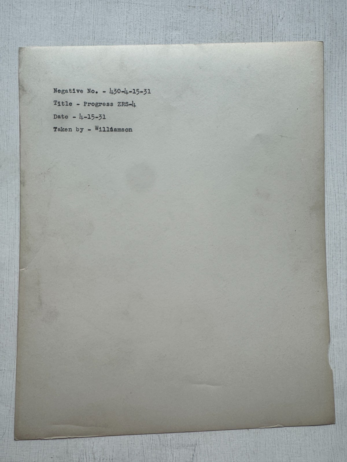 1931 Original Photograph of US Navy USS Akron in Progress