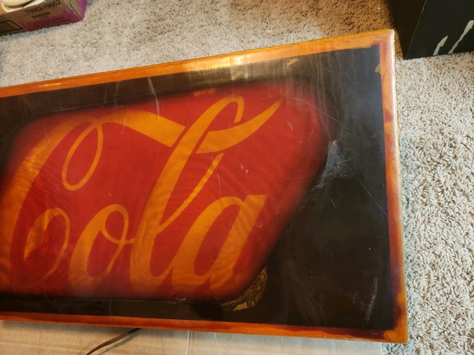 Vintage Coca-Cola Light Up Sign Original Store Display Used