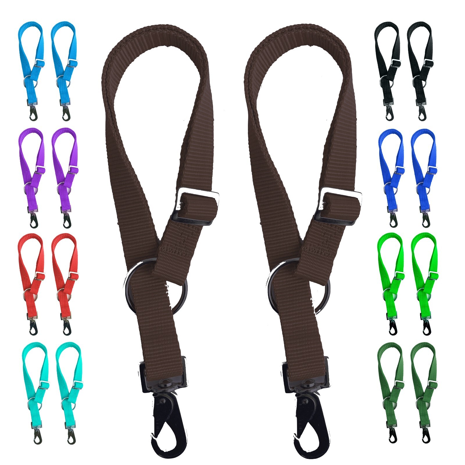 Majestic Ally Pack of 2 Horse Water Bucket Strap Hangers - Adjustable 18” to 30”