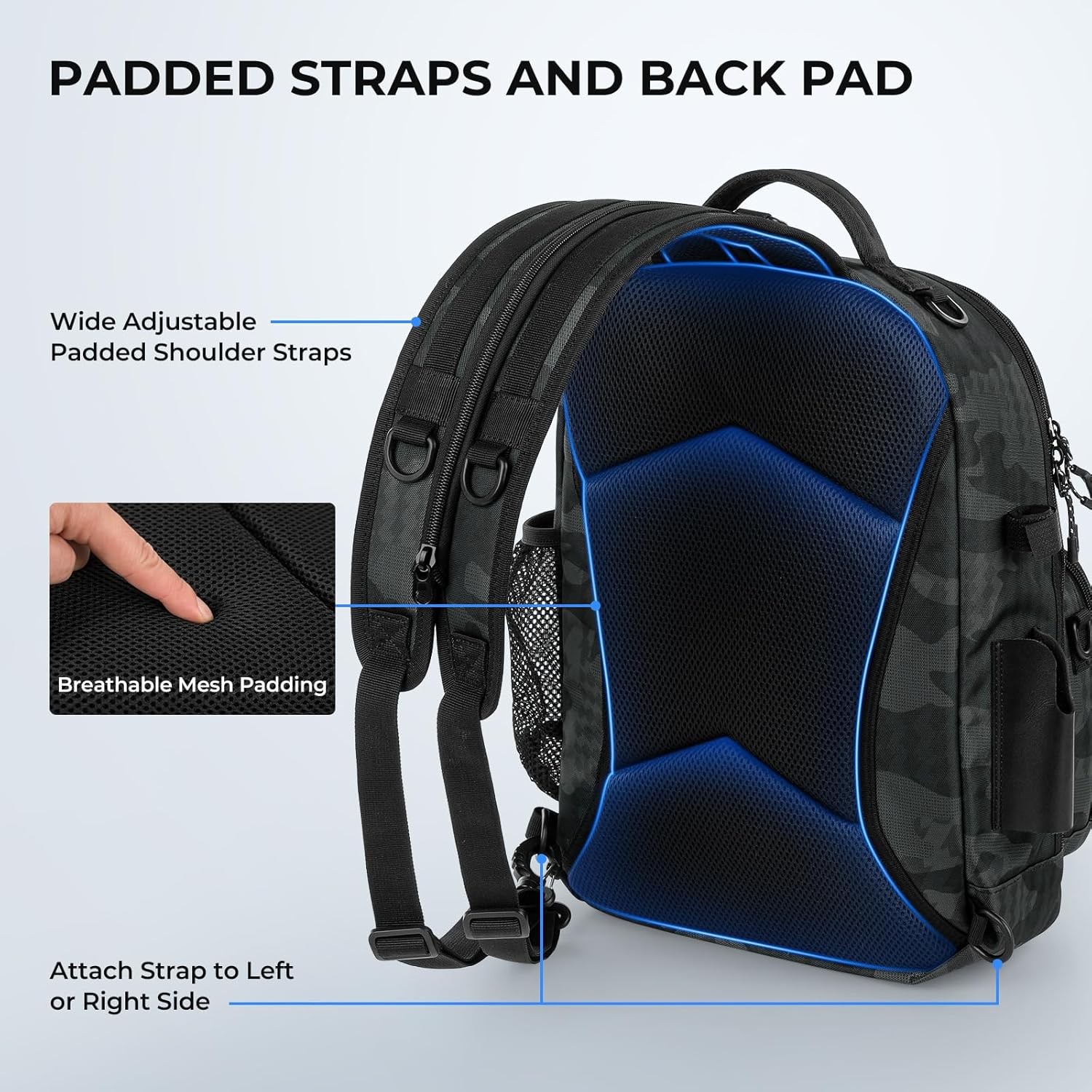 KastKing BaitSpace Fishing Sling Bag, Fishing Backpack with Rod & Beverage