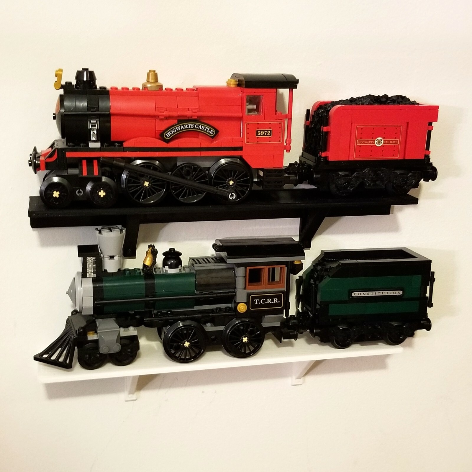 12" x 2" Black Wall Shelf Easy No Hole No Nail install uses 3M Command Strips