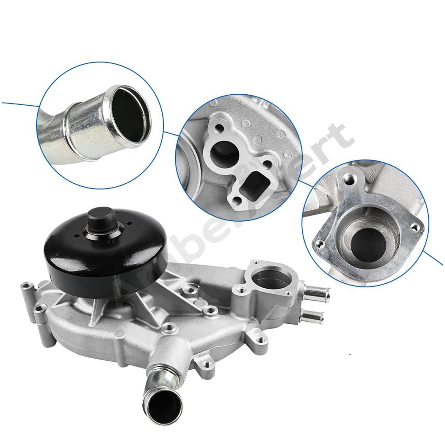 Water Pump w/Thermostat For Chevy Silverado Tahoe Sierra Cadillac 4.8/5.3/6.0L