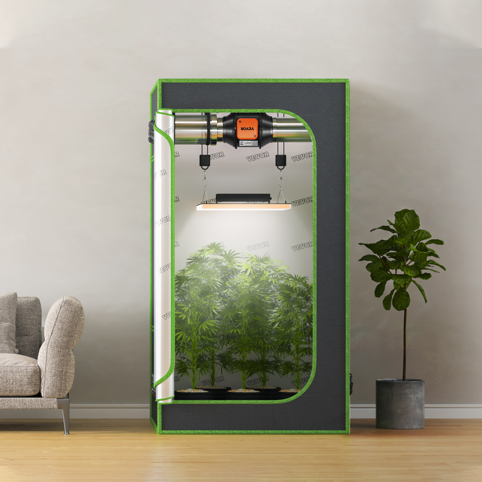 VEVOR 4 Inch Inline Duct Fan HVAC Exhaust Blower Kit, New